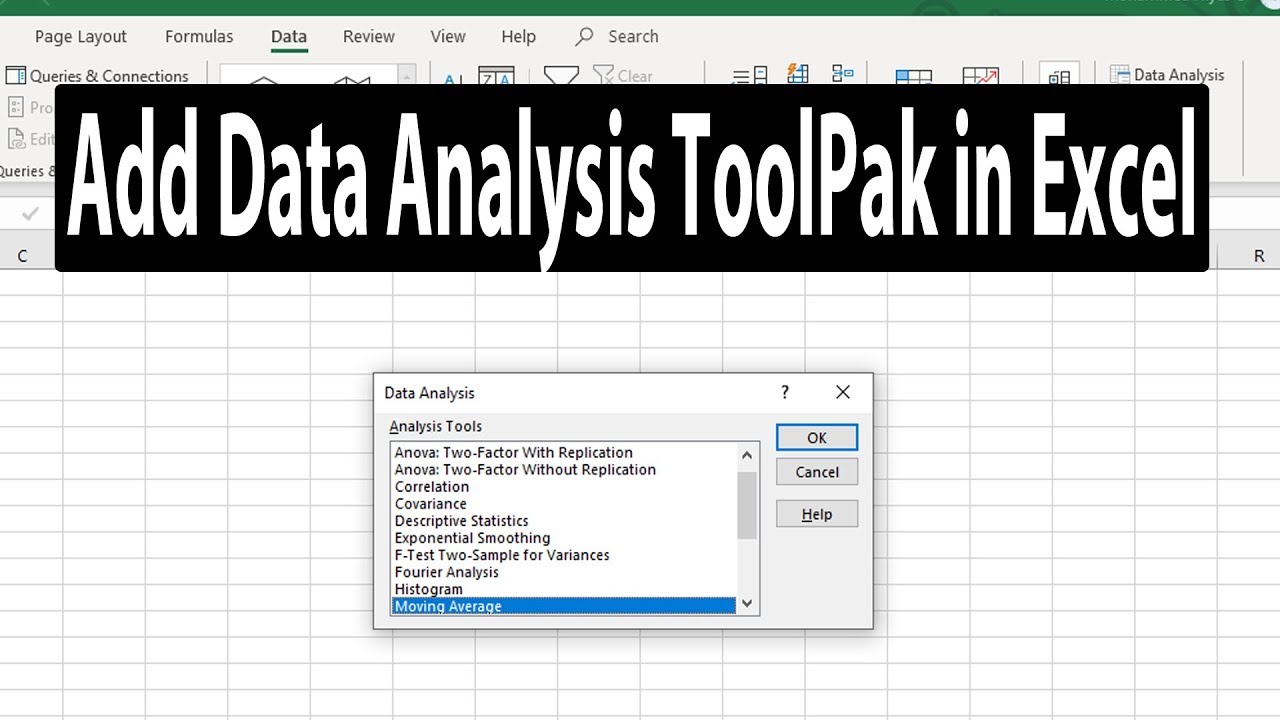 where is the setting for data analysis on excel mac